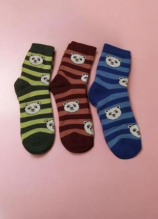 Набір жіночих махрових шкарпеток happy pandas (1503-36-41) комбінований 36-41 no brand