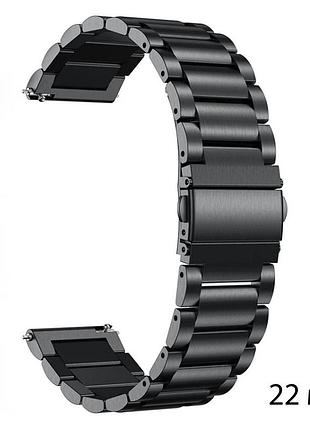 Браслет стальной для смарт часов black