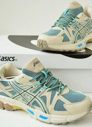 Кросівки чоловічі asics gel kahana 8 бежеві з бірюзовим