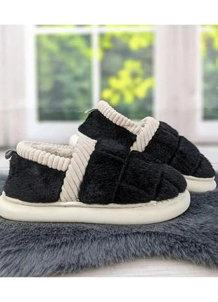 Домашние тапочки женские нежный уют (1422-36-37) черный no brand 36