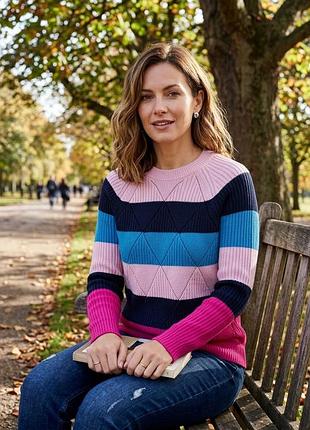 В'язаний осінній светр, джемпер у смужки від m&s