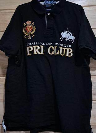Поло чоловіче polo ralph lauren чорне з вишивкою
