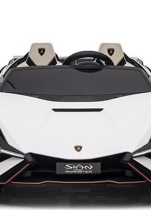 Детская аккумуляторная машинка lamborghini sian белая