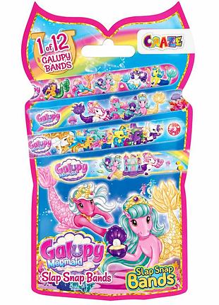 Браслет-хлопушка craze galupy mermaid slap snap band, 1 шт, браслет-сюрприз для детей