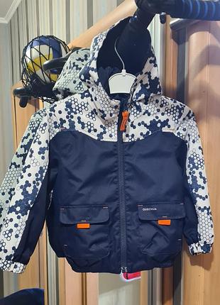 Куртка дитяча двостороння quechua sh100 warm boy navy/white 2-3 роки (89-95 см)