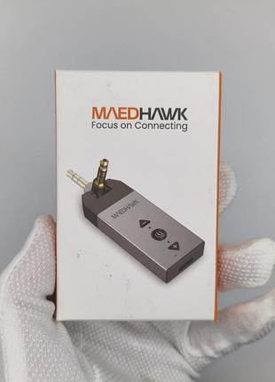 Bluetooth 5.2 aux адаптер maedhawk x4 pro авто ресивер з мікрофоном