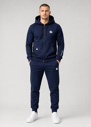 Костюм спортивный bl мужской s-xxl повседневный,m, темно-синий