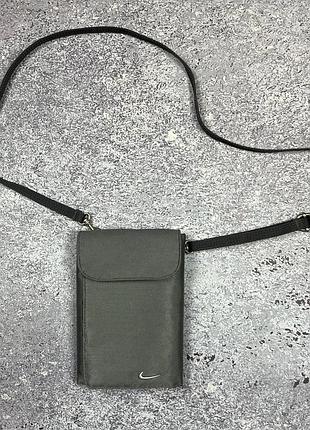 Винтажная сумка-кошелек nike neck wallet (оригинал / y2k / techwear) / паспортница
