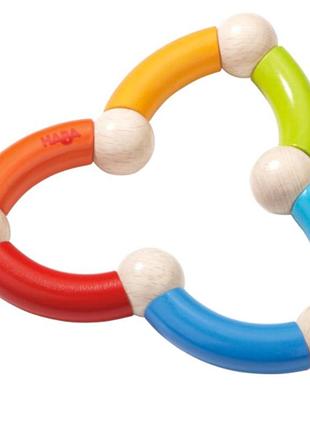 Брязкальце haba colorful snake різнокольорове, дерев'яне