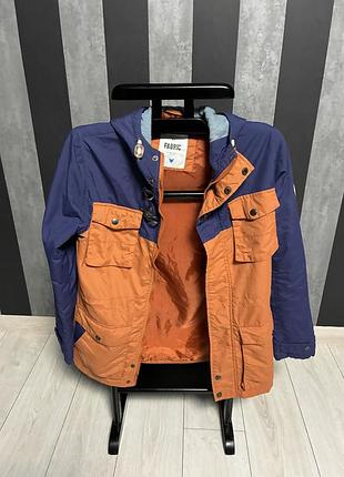 Куртка парка fabric синьо-оранжевого кольору, розмір xs