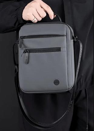 Універсальна чоловіча сумка gray modern comfort no brand 1361-03 сірий