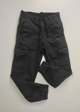 Мужские брюки джоггеры карго на манжетах s/m пояс 36-44 см