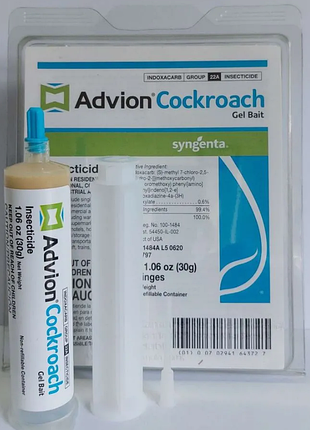 Advion cockroach gel 1 тюбик в коробке с инструкцией - адвион гель - оригинал сша