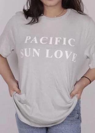 Нова футболка h&m «pacific sun love» (розмір m)