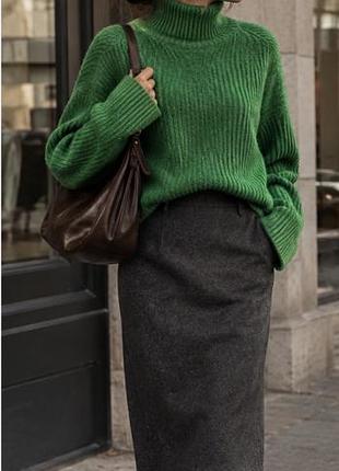 Спідниця олівець maxmara 😍вовна міді чорний сірий міді ,s-m,38