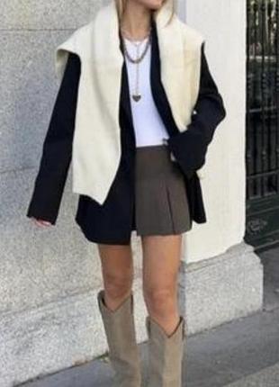Коротка спідниця-шорти у клітинку zara