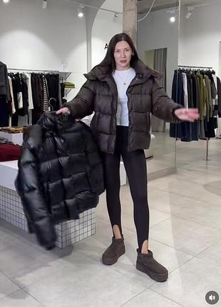 Лосини нові жіночі deppot collection  чорні зі штрипкою на мікрофлісі m