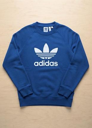 Чоловічий світшот adidas originals trefoil синій бавовна