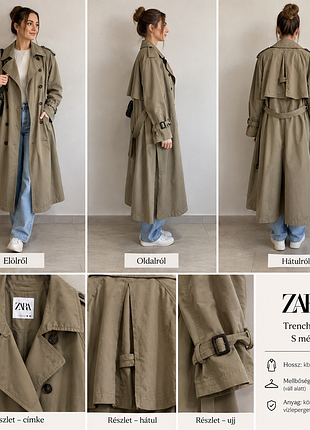 Жіночий тренч zara хакі