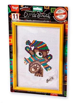 Набір креативної творчості вишивка хрестиком на канві cross stitch vkb-01-01,02,03.,04...15 danko toys