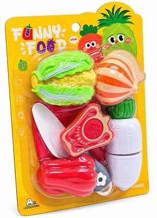 Игровой набор продуктов на липучке funny food 228r5-9 с ножом и досточкой
