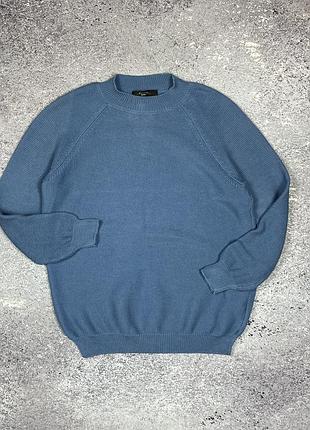 Оригинальный хлопковый свитер weekend max mara (р. m) / брендовый женский свитер голубой