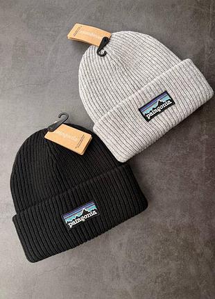 Шапка patagonia чорна шапка зимова патагония