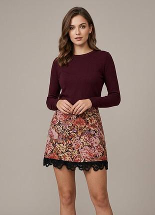 Брендова щільна гобеленова спідниця "topshop petite". розмір uk10/eur38.