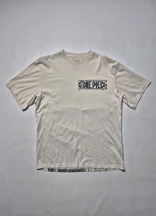 Офіційна футболка pull&bear x one piece roronoa zoro аніме бежева розмір s