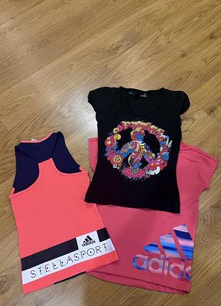 Stella mccartney ,moschino,adidas жіночий комплект футболок та майок adidas, love moschino, різнокольоровий