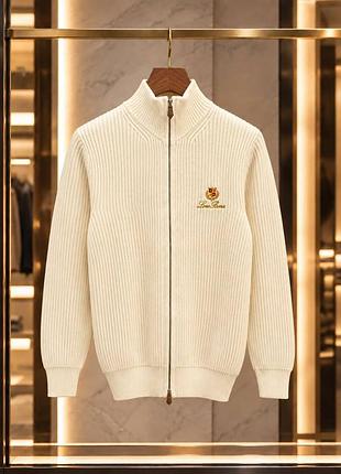 Мужская кофта loro piana в белом цвете