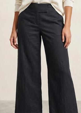 Широкие брюки-кюлоты h&amp;m, брюки в тонкую полоску (l/xl, eur 42)/40