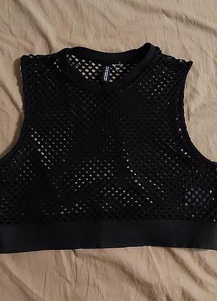 Майка жіноча h&m чорна сітка