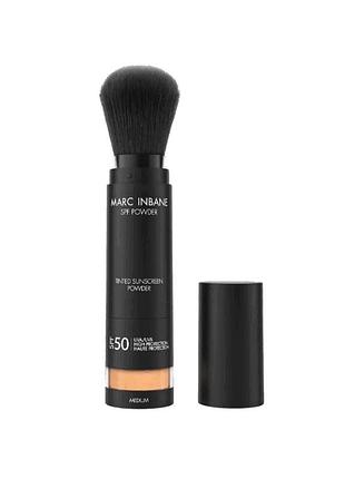 Пудра marc inbane spf powder тонована мінеральна spf50 medium