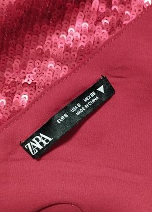 Розкішне плаття в паєтках виріз водоспад від zara 7