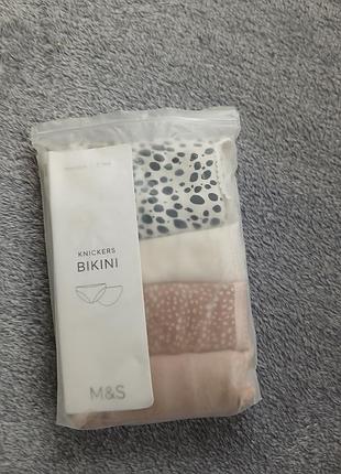 Набор женских трусиков бикини marks &amp; spencer (m&amp;s) р. 14 / eur 42 (набор 4 шт)