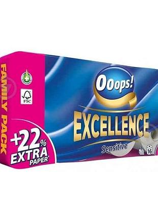Туалетний папір 16шт 3шар excellence 150відр тм ooops!