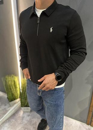 Кофта на молнии polo ralph lauren черная мужская