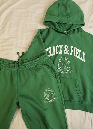 Чоловічий костюм primark track & field оверсайз, зелений, розмір m