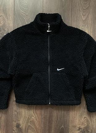 Жіноча куртка шуба nike sherpa big swoosh teddy оригінал плюшева куртка шуба nike