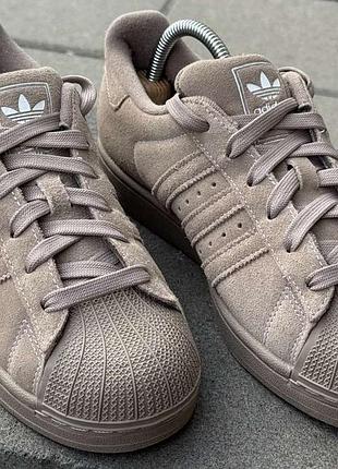 Кросівки жіночі adidas superstar бежеві, 39 розмір, замша