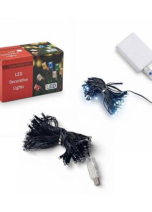 Гірлянда крапелька від usb 10м біле світло 2-110
