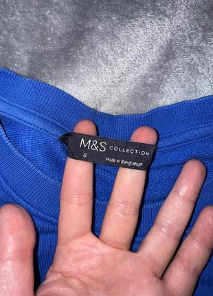 Женский синий свитшот m&amp;s 4