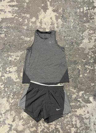 Жіночий спортивний комплект костюм шорти майка nike