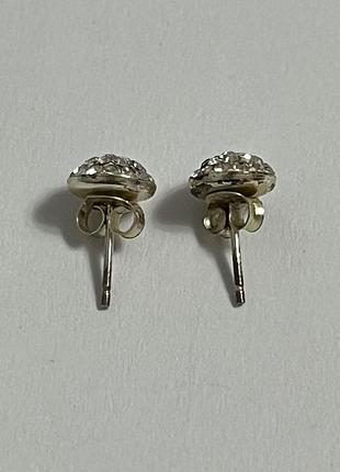 Срібні сережки-пусети,925 проба. 3