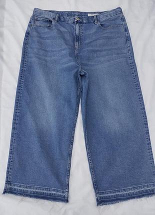 Джинсы женские, молодежные м&amp;s, размер батал 20/48/4xl/, хлопок,эластан, осень, весна, низ с оторочкой