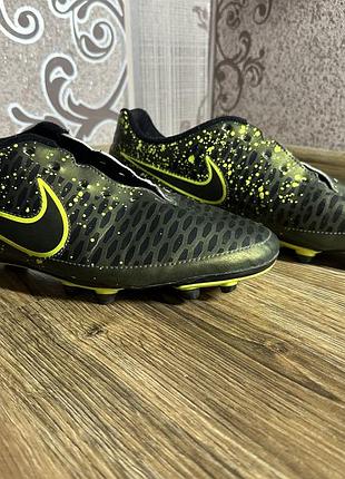 Бутси чоловічі nike magista onda fg чорно-салатові, розмір 44.5