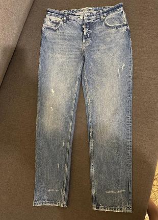 Джинси чоловічі zara сині з потертостями