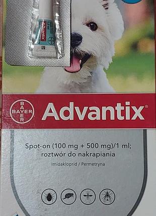 Краплі advantix для собак 4-10 кг