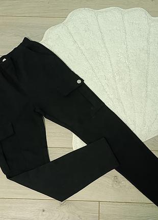 Брюки дитячі shein карго чорні